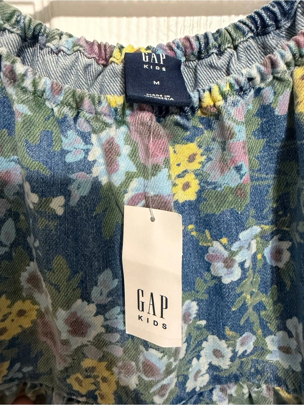 GAP Blue Floral Off-Shoulder Summer Dress